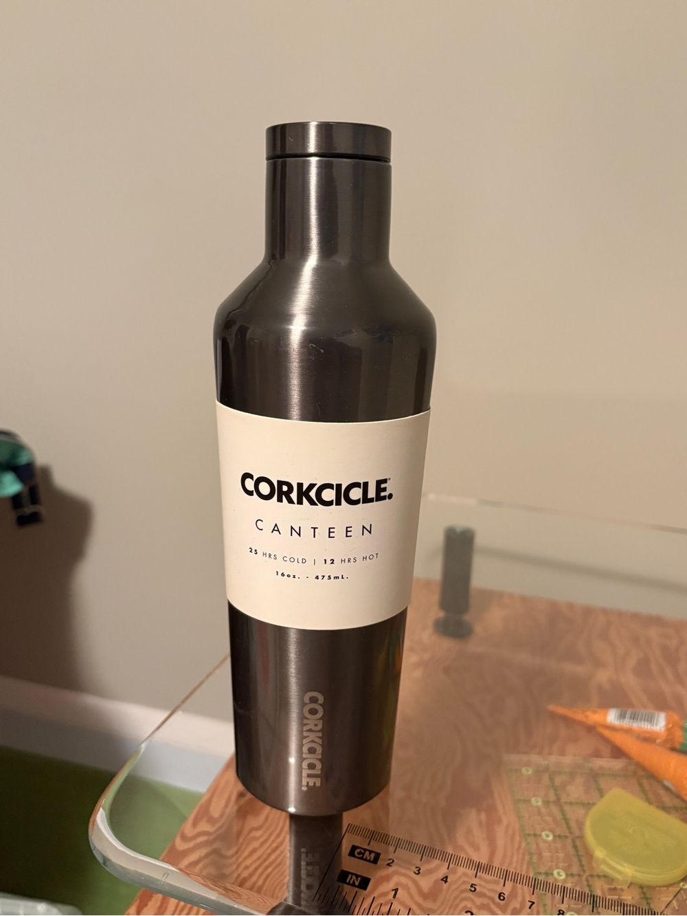Corkcicle Gunmetal Steel Canteen Bottle